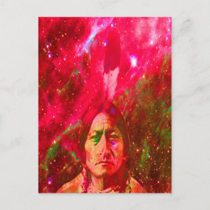 Native American Ghost of Sitting Bull Postcard
