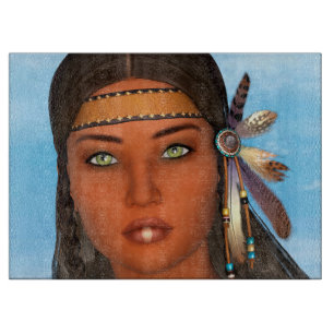 Native American Girl Cutting Board