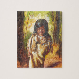 Native American Girl Jigsaw Puzzle
