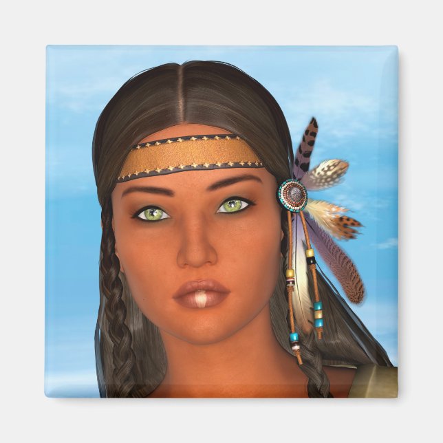 Native American Girl Magnet (Front)