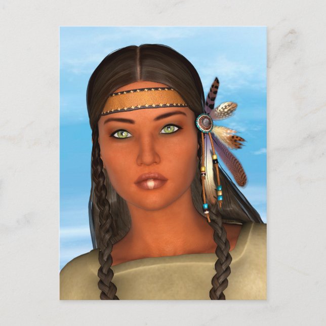 Native American Girl Postcard (Front)