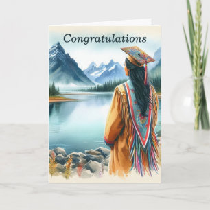 Native American Girl's Graduation Card