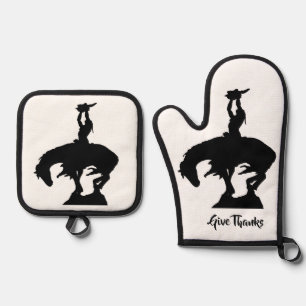Native American Gives Thanks Oven Mitt & Pot Holder Set