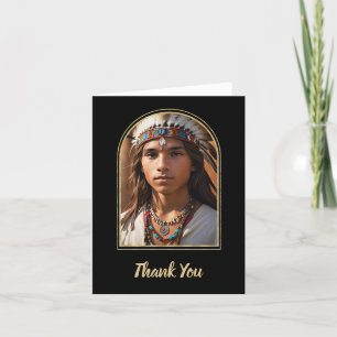 Native American Graduation Folded Thank You Card