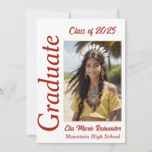 Native American Graduation Open House Invitation