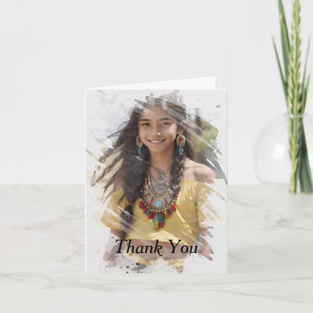 Native American Graduation Thank You Card (Front)