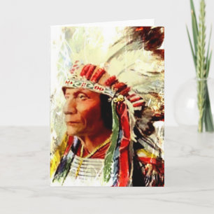 Native American Greeting Card with Sitting Bull