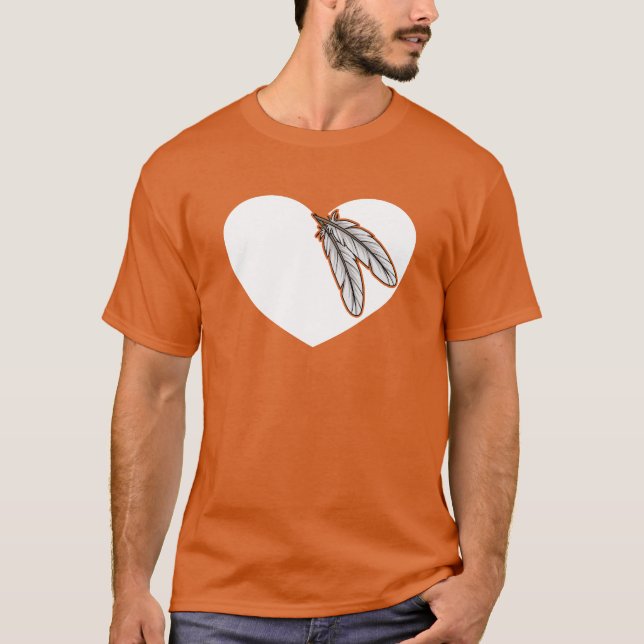 Native American Heart Indigenous Native American T-Shirt (Front)