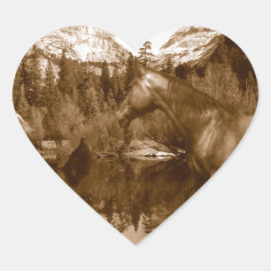 native american heart sticker