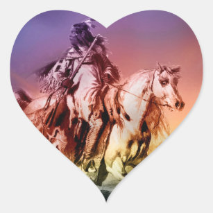 Native American Heart Sticker