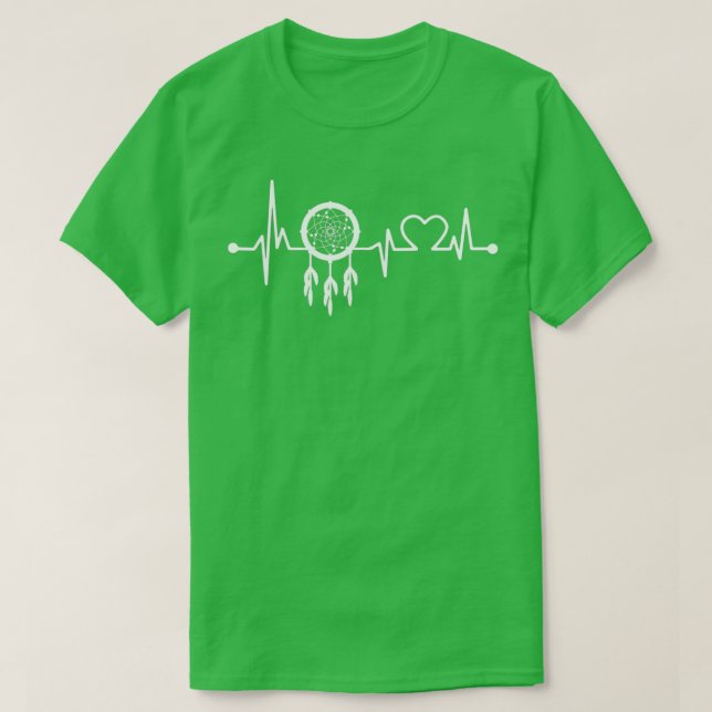 NATIVE AMERICAN HEARTBEAT WHITE  T-Shirt (Design Front)