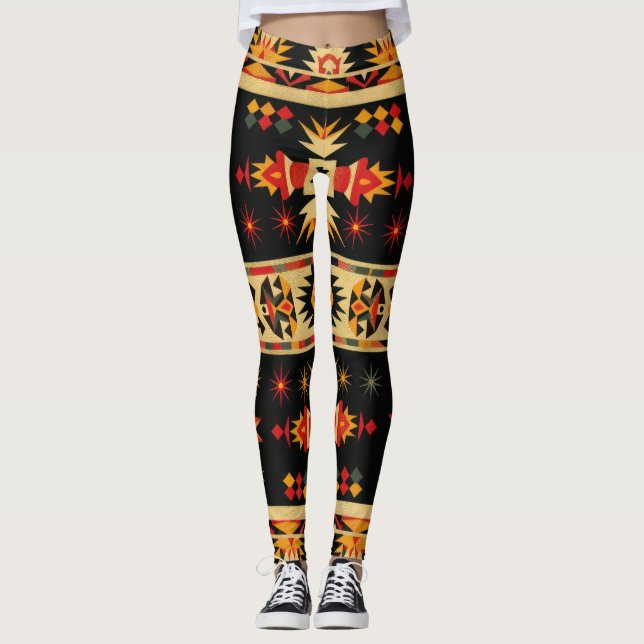 Native American Heritage Design Leggings (Front)