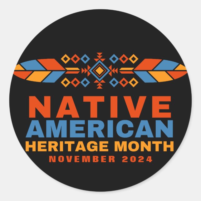 Native American Heritage Month 2025 Classic Round Sticker (Front)