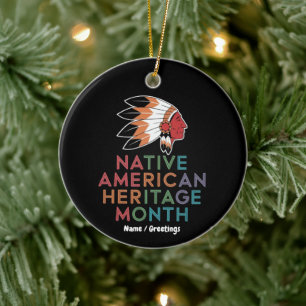 Native American Heritage Month Celebration Ceramic Tree Decoration