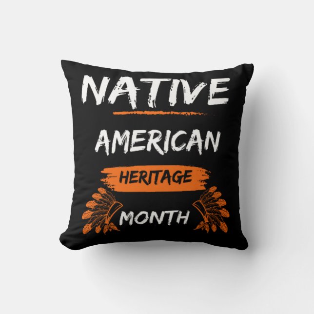 Native American heritage month throw pillow  (Front)