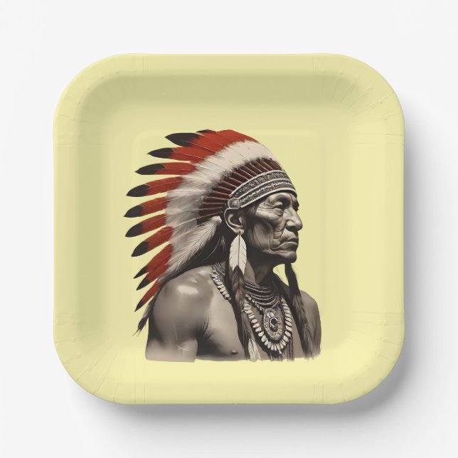 Native American Heritage Paper Plate (Front)