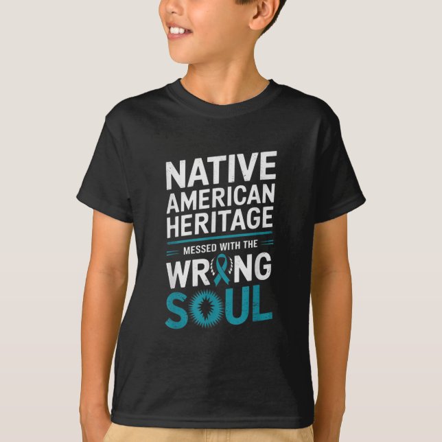 Native American Heritage Suicide Prevention Awaren T-Shirt (Front)