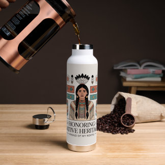 Native american heritage water bottle