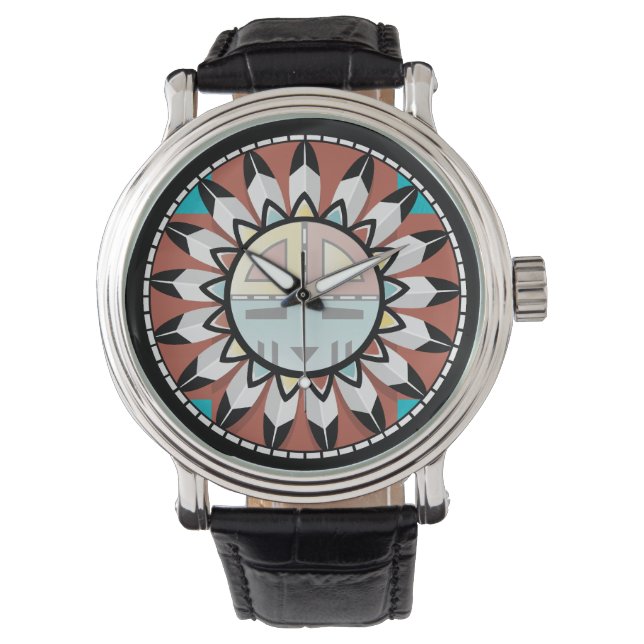 Native American Hopi Mask/Shield Watch (Front)