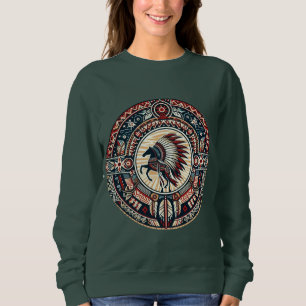 Native American Horse Sweatshirt