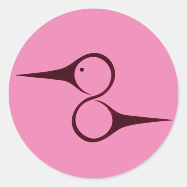 Native American Hummingbird Symbol Classic Round Sticker (Front)