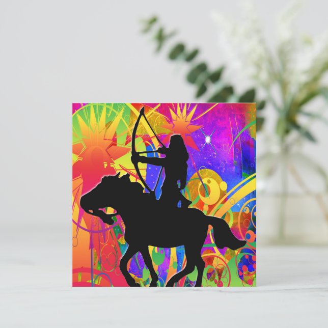  Native American Hunter Card (Standing Front)