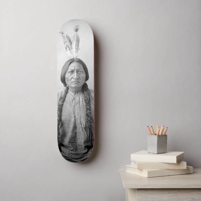 Native American Icon: Lakota Leader Sitting Bull   Skateboard (Wall Art)