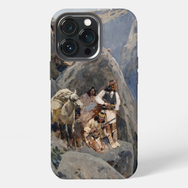 Native American Icons: Apache Warriors, US Cavalry iPhone Case (Back)