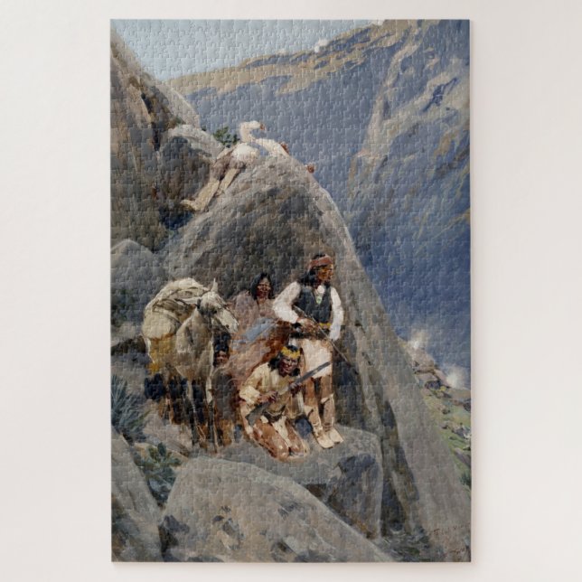 Native American Icons: Apache Warriors, US Cavalry Jigsaw Puzzle (Vertical)