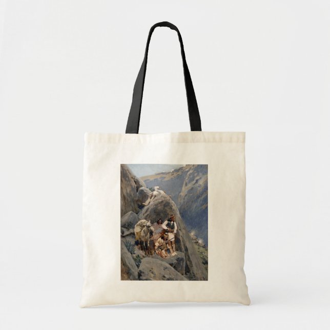 Native American Icons: Apache Warriors, US Cavalry Tote Bag (Front)