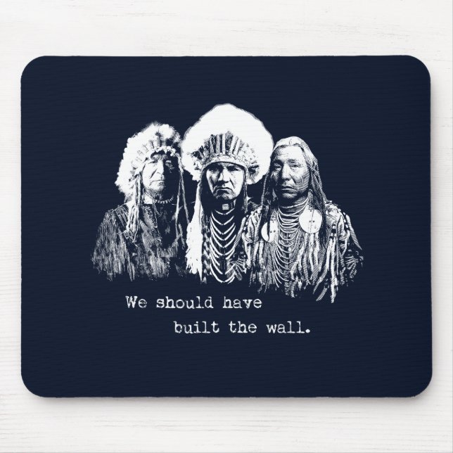 Native American Immigrant Immigration Built Wall Mouse Mat (Front)