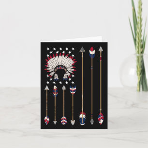 Native American Indian 4th Of July Indigenous Amer Card
