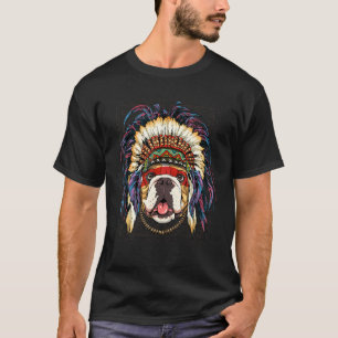 Native American Indian American Bulldog Indigenous T-Shirt