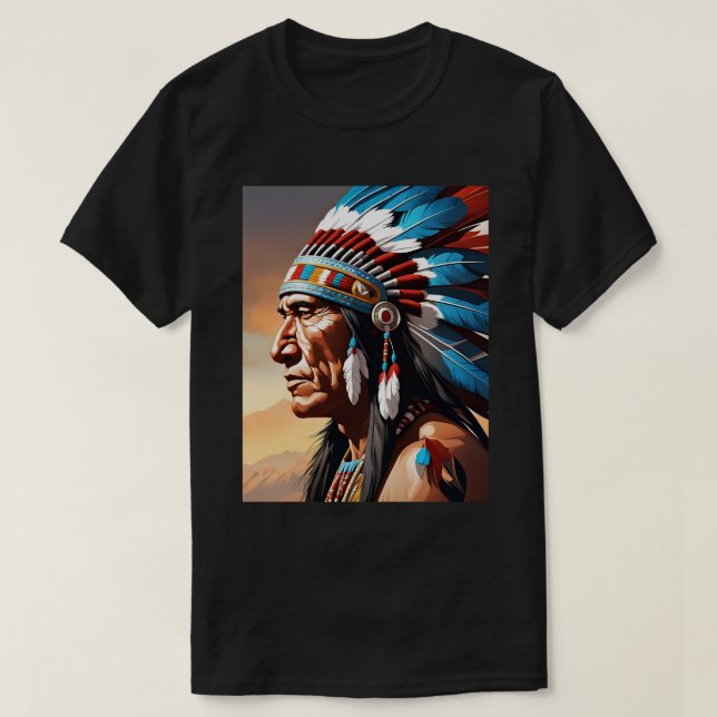 Native American Indian Art T-Shirt (Design Front)