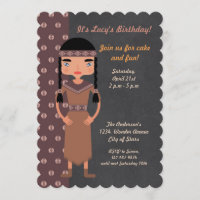 Native American Indian Birthday Party Invitation