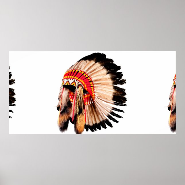 native american indian chief headdress (indian chi poster (Front)