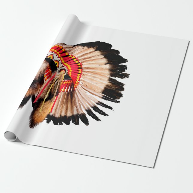 native american indian chief headdress (indian chi wrapping paper (Unrolled)