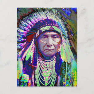 Native American Indian Chief Postcard