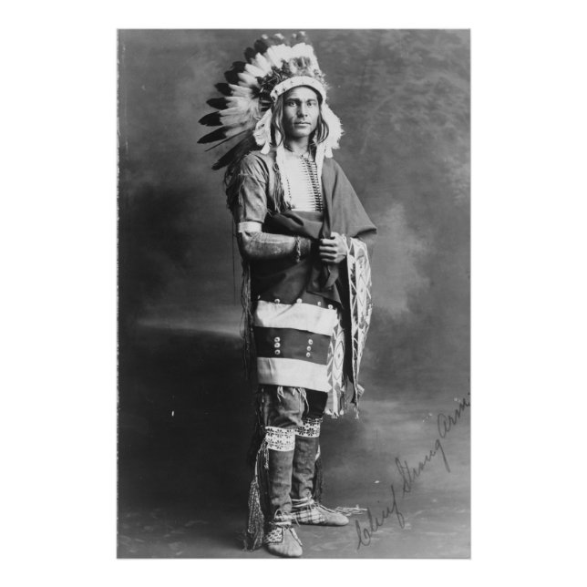 Native American Indian Chief Strong Arm Circa 1909 Photo Print (Front)