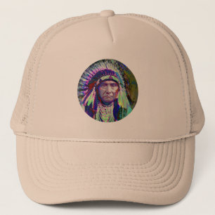 Native American Indian Chief Trucker Hat