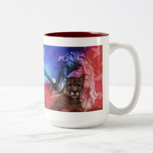 Native American Indian Chief Two-Tone Coffee Mug