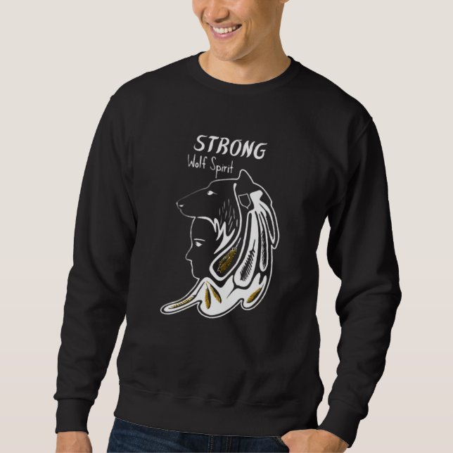 Native American indian chief warrior Sweatshirt (Front)