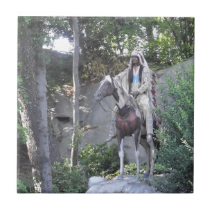 Native American Indian Chief with Horse Tile