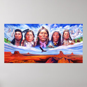native american indian chiefs poster