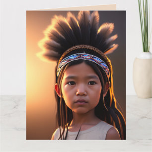 NATIVE AMERICAN INDIAN CHILD ART BIRTHDAY CARDS