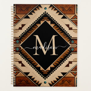 Native American Indian Culture Boho Style Monogram Planner