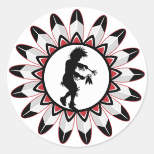 Native American Indian Dance Classic Round Sticker
