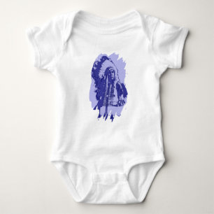 Native American Indian dark blue Baby Bodysuit