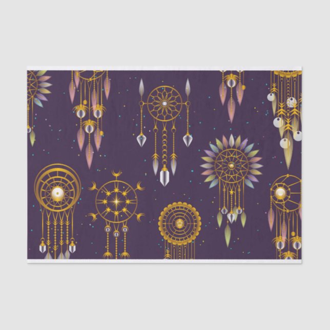 Native American Indian Dreamcatchers Tissue Paper (Front)