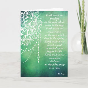 Native American Indian Earth Prayer Card